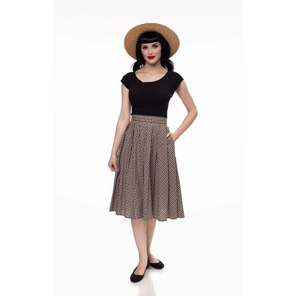 Retrolicious Retro Boat Neck Top in Black - Picture 4 of 10